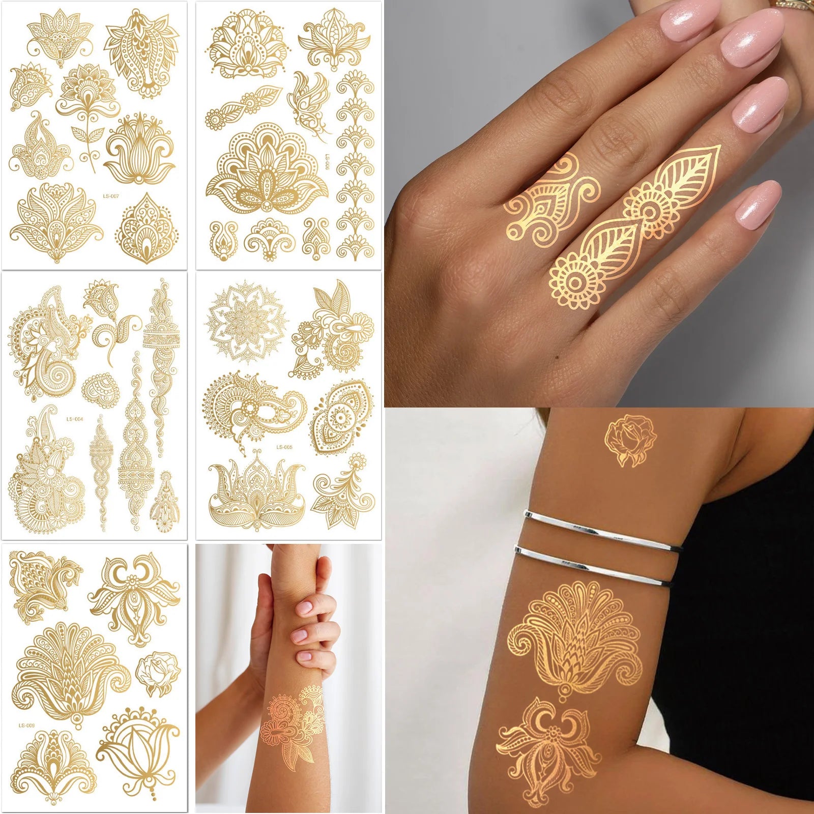 Tatouages doré mains
